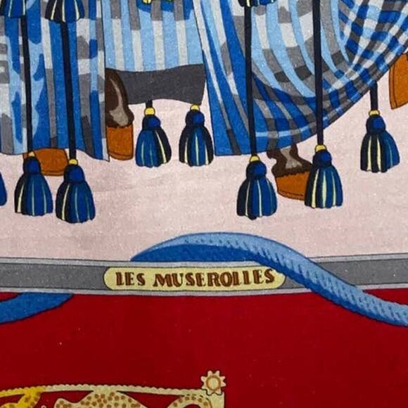 Hermès HERMES Vintage Les Muserolles Motif 90cm Square Silk Scarf - Picture 14 of 16